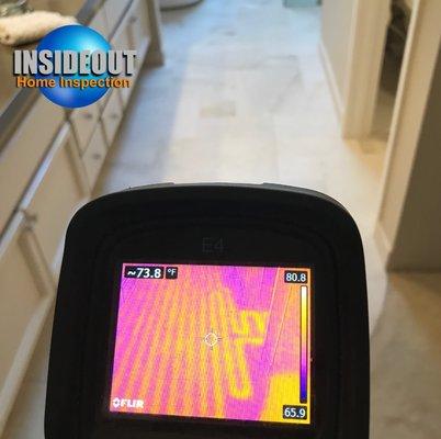 infrared radiant flooring home inspection in davis, CA