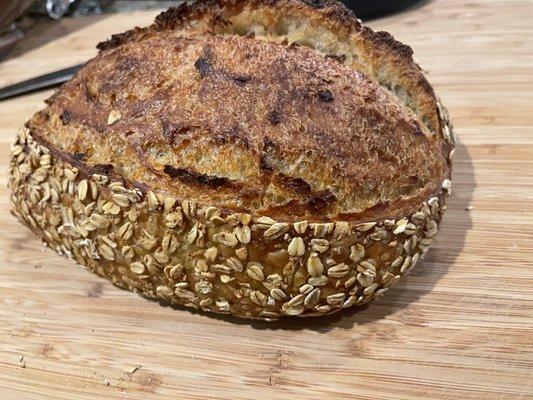 Oatmeal sourdough loaf ($10)