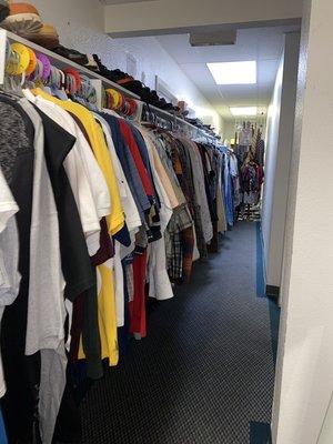 Men's clothing area