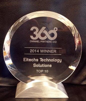 Eitechs Technology Solutions Named TOP 10 Channel Partner 360 Solution Providers