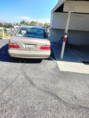 Someone illegally parked in tenants parking space, hence the police was here to cite him.