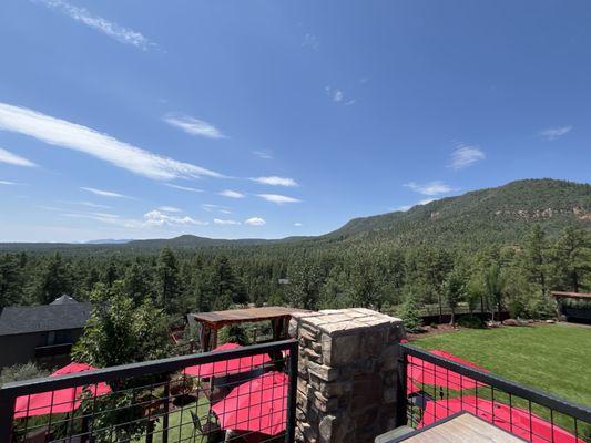 View from the patio on top of the pavilion