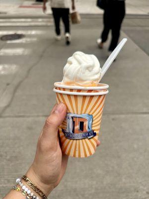 Yooper Orange Cream with vanilla soft serve