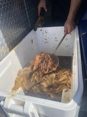 Close up of the goodness of Mexican Carnitas