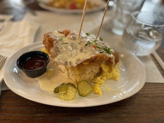 Hotlanta Chicken, Cheese & Egg Biscuit