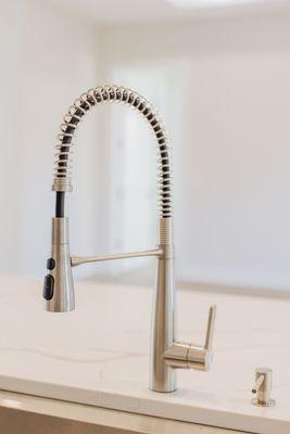 Installed kitchen faucet