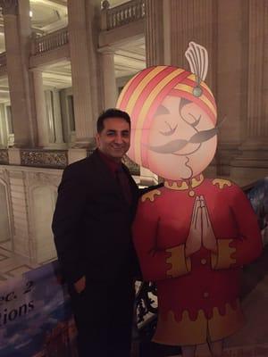 With Air India " Maharaja" at City Hall, San Francisco!