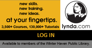 Lynda.com is a fantastic database you can have free access to with a Winter Haven Library card.