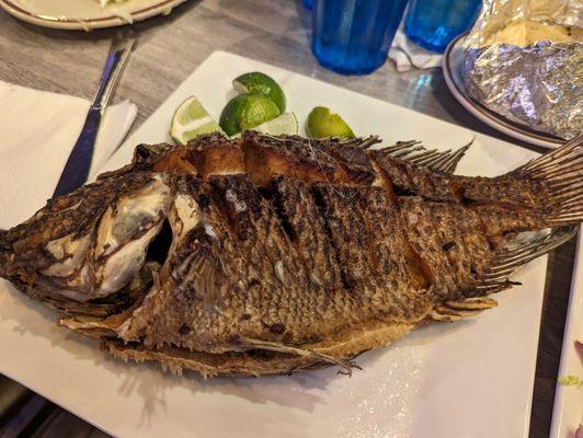 Fried tilapia was very yum!