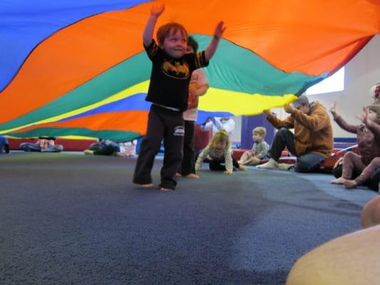 On the last day of classes, the parachute comes out!