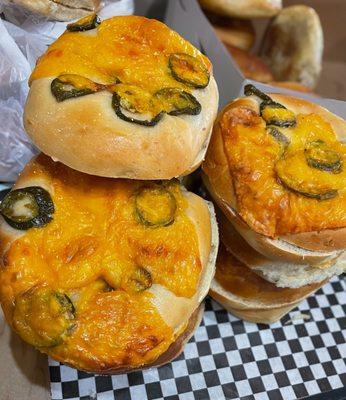 Jalapeño Cheddar Bagels ...with cream cheese or make it a Breakfast Sandwich!