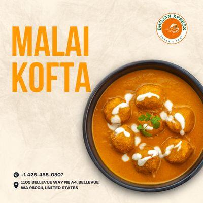 Indulge in the exquisite taste of our Malaikofta, where every bite is a burst of creamy goodness and authentic Indian spices!