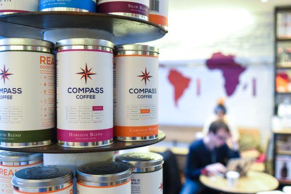 Compass Coffee Whole Bean Coffee Tins