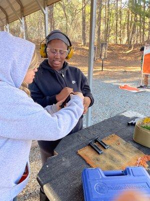 Trainee's helping each other