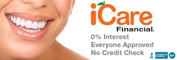 We gladly accept iCare. Special conditions may apply.