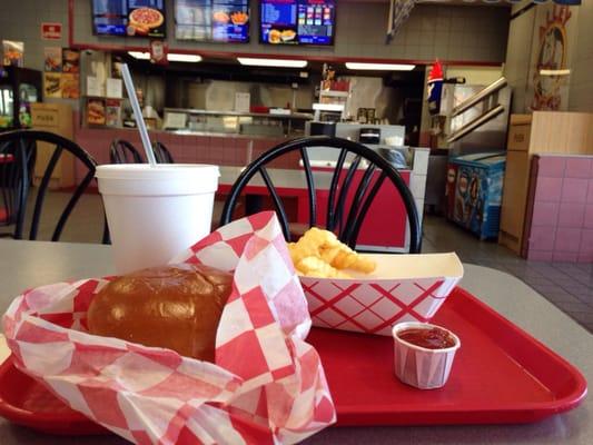 Tasty burger & fries. Total bargain at $6.25!