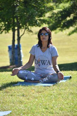 Yoga in the park