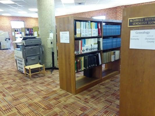 Genealogy section on second floor