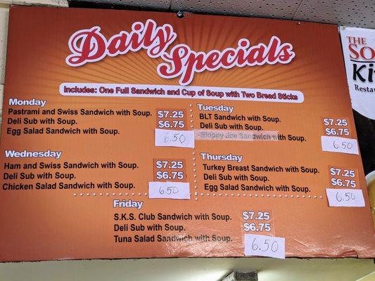 Daily Specials