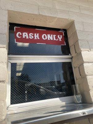 Cash only