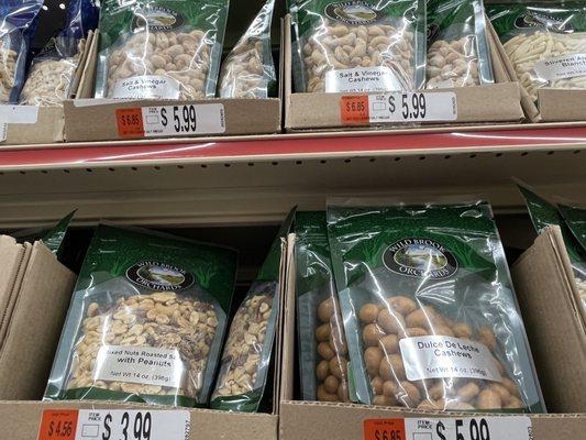 Many varieties of nuts