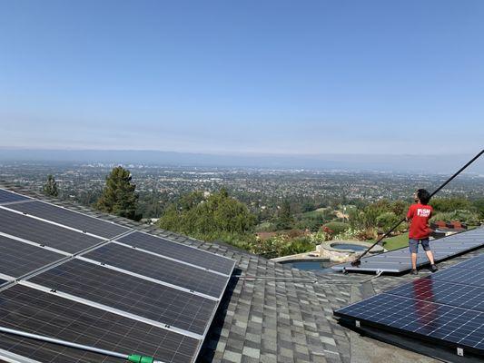 We clean solar panels