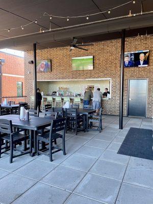 Upstairs outdoor patio bar