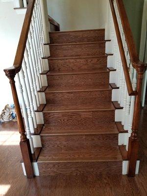 Stair case previously had carpeted