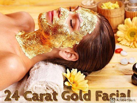 Give yourself a Royal Treatment with our 24 Carat Gold Facial.