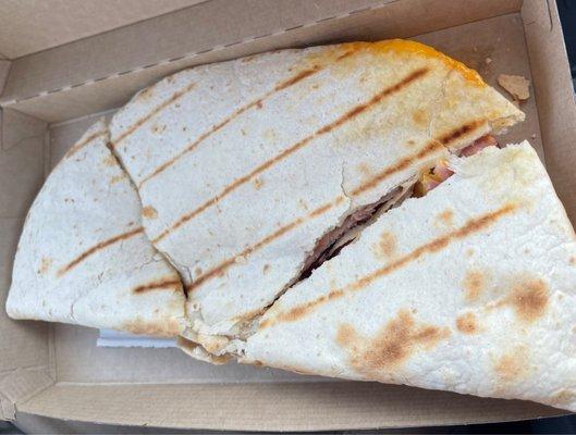 Huge breakfast quesadilla