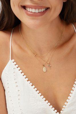 14K Solid Gold Cross Necklaces - In-Stock