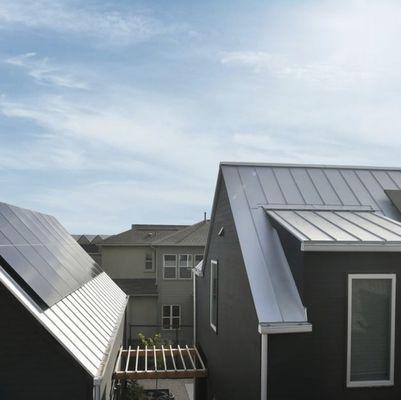 High Pitched Metal Roof Solar Installation