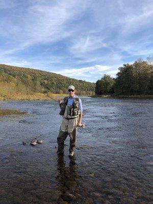 Dr. Marks fly fishing.