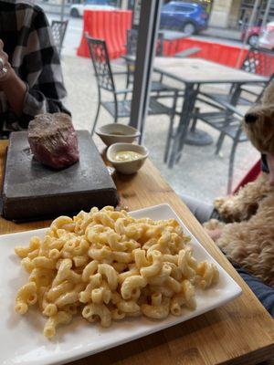 Filet with Mac and cheese