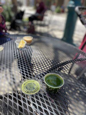 Wheat grass shot. For your health!