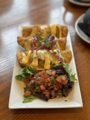 Smoked Chicken Empanadas - that red chili aioli is sooooo good!