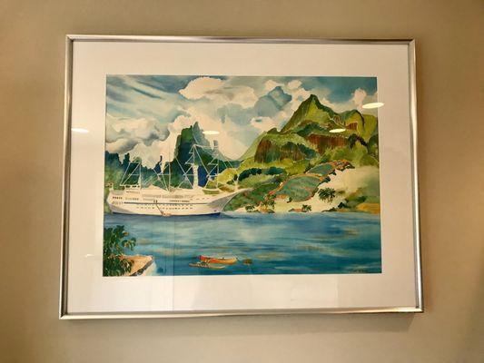 This is a plein air painting I created in Tahiti