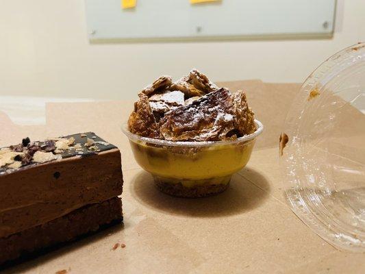 Chocolate Croquant (left) + Mille Feuille