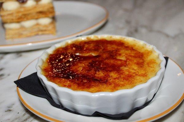 The Crème Brulee was made with Caramelized Vanilla Bean Custard.