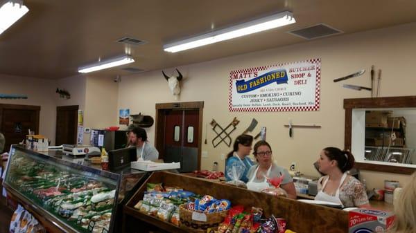 Friendly staff behind the counter.