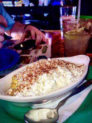 Elote with a slight dirty spoon. Still good.