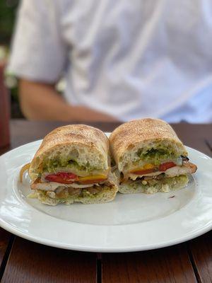 Grilled Chicken & Basil Pesto Sandwich