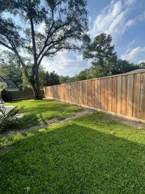 Privacy Style Cedar Picket Fence