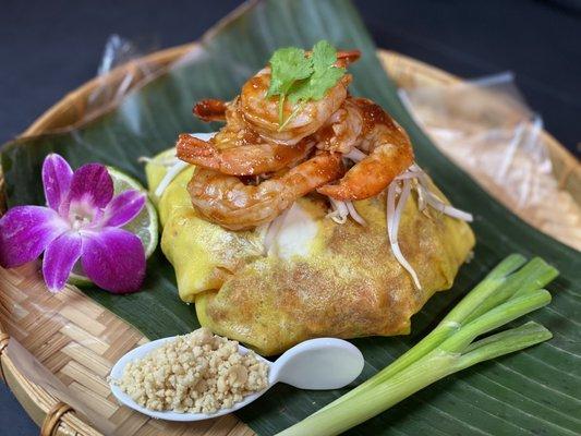 pad thai wrap egg