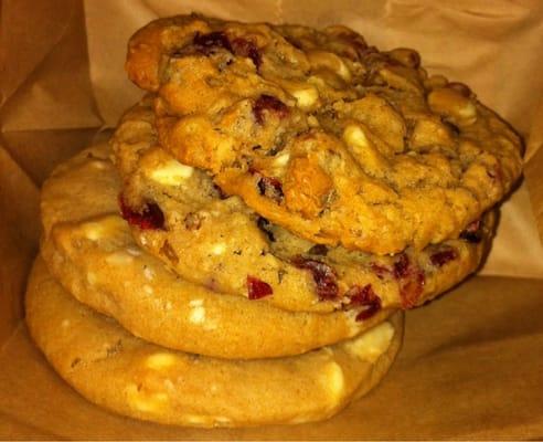 Cranberry White Chocolate & White Chocolate Macadamia Cookies