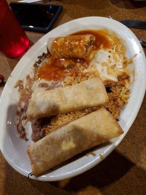 Pick 2 w/ chicken flautas and beef enchilada