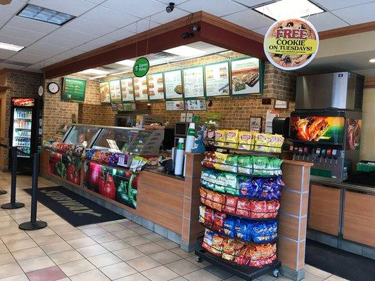 THE CLEANEST AND NICEST SUBWAY I HAVE EVER BEEN TO....REALLY A GREAT PLACE TO EAT AND RELAX. VERY FRIENDLY STAFF AND GREAT FOOD.