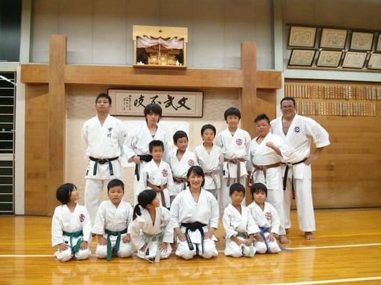 Practicing Shito Ryu in Yamanashi, Japan with Amemiya Suriya, female kata champion.