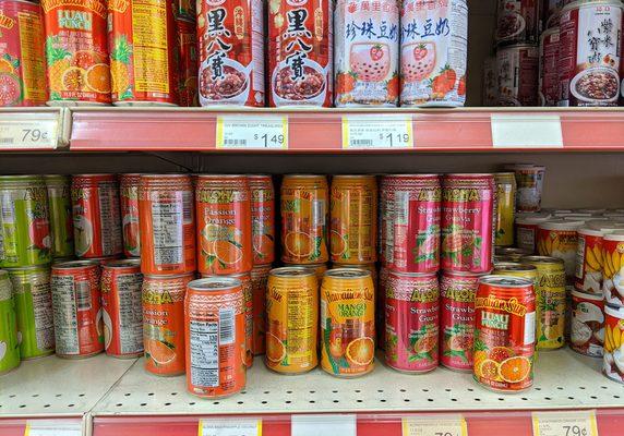 cheapest place to get some canned drinks that are way more at daiso, etc...