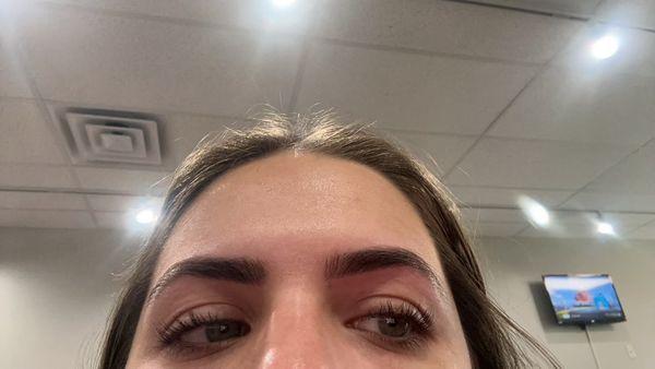 Eyebrow thread and tint AFTER